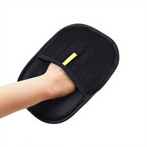 ถุงมือกำจัดขนสัตว์เลี้ยง ดีไซน์ตาข่ายสีดำ สำหรับกำจัดขนแมวและสุนัขบนเตียง โซฟา เสื้อผ้า เครื่องมือทำความสะอาด - Product Image 2