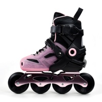 Patins à roulettes ajustables pour enfants, quatre roues, pour slalom en extérieur, chaussures de patinage en ligne pour enfants