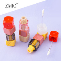 Tubes de brillant à lèvres uniques de 4,5 ml, flacons vides pour huile à lèvres avec applicateur transparent, emballage cosmétique portable en plastique en vrac