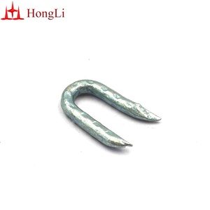 Clavos de alambre galvanizado con púas de acero tipo U de vástago liso con diamante para construcción de cercas, 1 1/2, de Hongli Industry - Product Image 3
