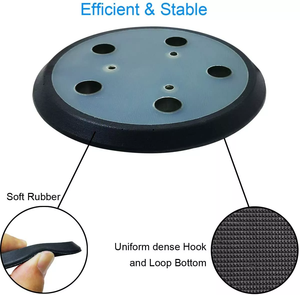 Envío de stock local de EE. UU. En 24H Envío gratis EE. UU. <span class=keywords><strong>2</strong></span> uds 5 pulgadas 5 agujeros <span class=keywords><strong>Hook</strong></span> & <span class=keywords><strong>Loop</strong></span> Orbital Sander almohadilla de repuesto Compatible - Product Image 4