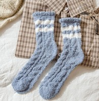 2020 nouveau chaud confortable thermique floue éponge chaussettes hiver moelleux femmes chaussettes