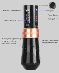 Matériel de Piercing Corporel, Maquillage Permanent, Stylo de <span class=keywords><strong>Tatouage</strong></span> Sans Fil, Machine à Tatouer en Alliage, Outils de <span class=keywords><strong>Dessin</strong></span> - Product Image 5