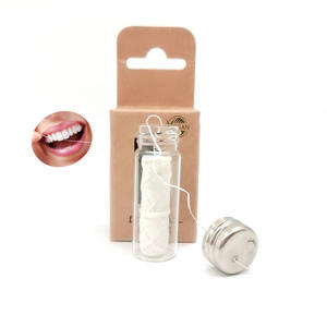 Personalización disponible hilo dental ecológico con 30m de longitud hilo de carbón de bambú en botella de vidrio - Product Image 6