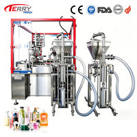 Ligne d'emballage de produits de soin Servo GMP CE Standard, machine de remplissage et de bouchage rotative monobloc avec bouchon interne pour crème, lotion, tonique