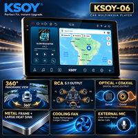 KSOY-06 Android Auto Wireless Carplay Layar Sentuh Multimedia Mobil GPS 6+128G FM AM RDS Autoradio Koaksial Optik Universal USB