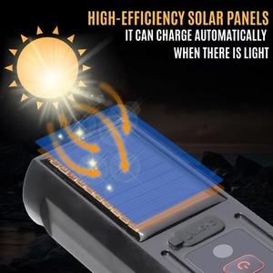 Luz Delantera para Bicicleta con Bocina, Tipo Solar, Recargable por USB-C, Sensor Inteligente, Lámpara Delantera para Bicicleta de Montaña y Carretera, Accesorios con Timbre - Product Image 3