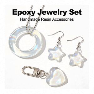 Handmade Jewelry Resin <b>Kit</b> DIY UV Hard Crystal Clear LED Lamp Silicone Molds Glitter Foil Flowers <b>MODEL</b> Keychain - Product Image 6