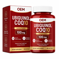 Gélules de CoQ10 Ubiquinol Premium pour un soutien biodisponible, CoQ10 actif de haute pureté, Complément de bien-être, Vente en gros OEM