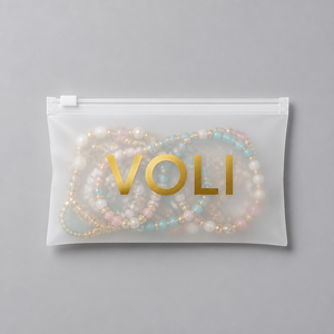 Sacchetto con Cerniera per Gioielli VOLI Personalizzato, Bianco Opaco, Richiudibile in LDPE, Stampa OEM, Produzione all'Ingrosso - Product Image 1
