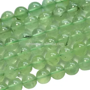 Wholesale natural mineral 6mm 8mm10mm prehnite semi-precious gemstone stone loose beads for jewelry making