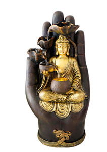 <span class=keywords><strong>Fontaine</strong></span> de jardin en résine faite à la main, style <span class=keywords><strong>zen</strong></span> moderne, avec statue de Bouddha, vente chaude, directement de l'usine - Product Image 3