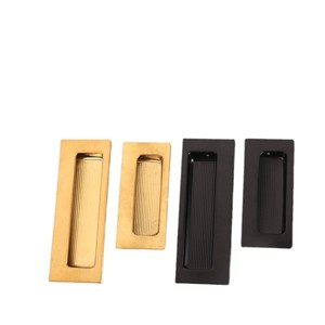 Poignée encastrée carrée Qiyu en acier inoxydable brossé, moderne et simple, pour armoires, placards et meubles - Product Image 2