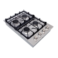 Professionnel 48 pouces. Tables de cuisson au gaz naturel avec 6 brûleurs scellés Plaque chauffante en acier inoxydable
