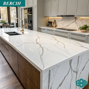 Lastre di Quarzo Artificiale Senza Silice Personalizzabili Lastre Bianche per Mobili da <span class=keywords><strong>Cucina</strong></span>, Piani di Lavoro e <span class=keywords><strong>Top</strong></span> per Bagno - Product Image 1