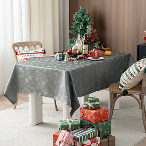 Collezione di natale nuova festa di lusso decorazione di nozze copertura della tavola filo oro poliestere tovaglia Jacquard - Product Image 3