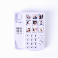 Ponsel tombol besar untuk telepon darat garis, untuk telepon senior gangguan penglihatan dengan cincin ekstra keras tombol mudah besar