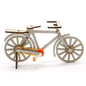 Kit de bricolaje de modelo de bicicleta de madera con transmisión por correa, juguete educativo científico para niños de 4 a 6 años - Product Image 2