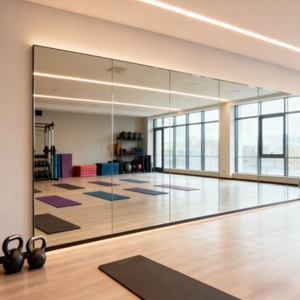 Wholesales Fitness Mirror Full Length Mirror Copper Free Eco-friendly Durable Water-proof Glass Mirror Be Used in Indoor Fitness - Product Image 2