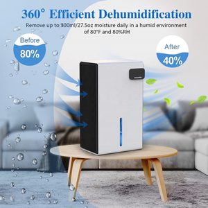 HASHONE 2.5L Apagado automático Deshumidificadores inteligentes de doble núcleo Pequeño absorbente de humedad Semiconductor <span class=keywords><strong>Deshumidificador</strong></span> de aire para el hogar - Product Image 2