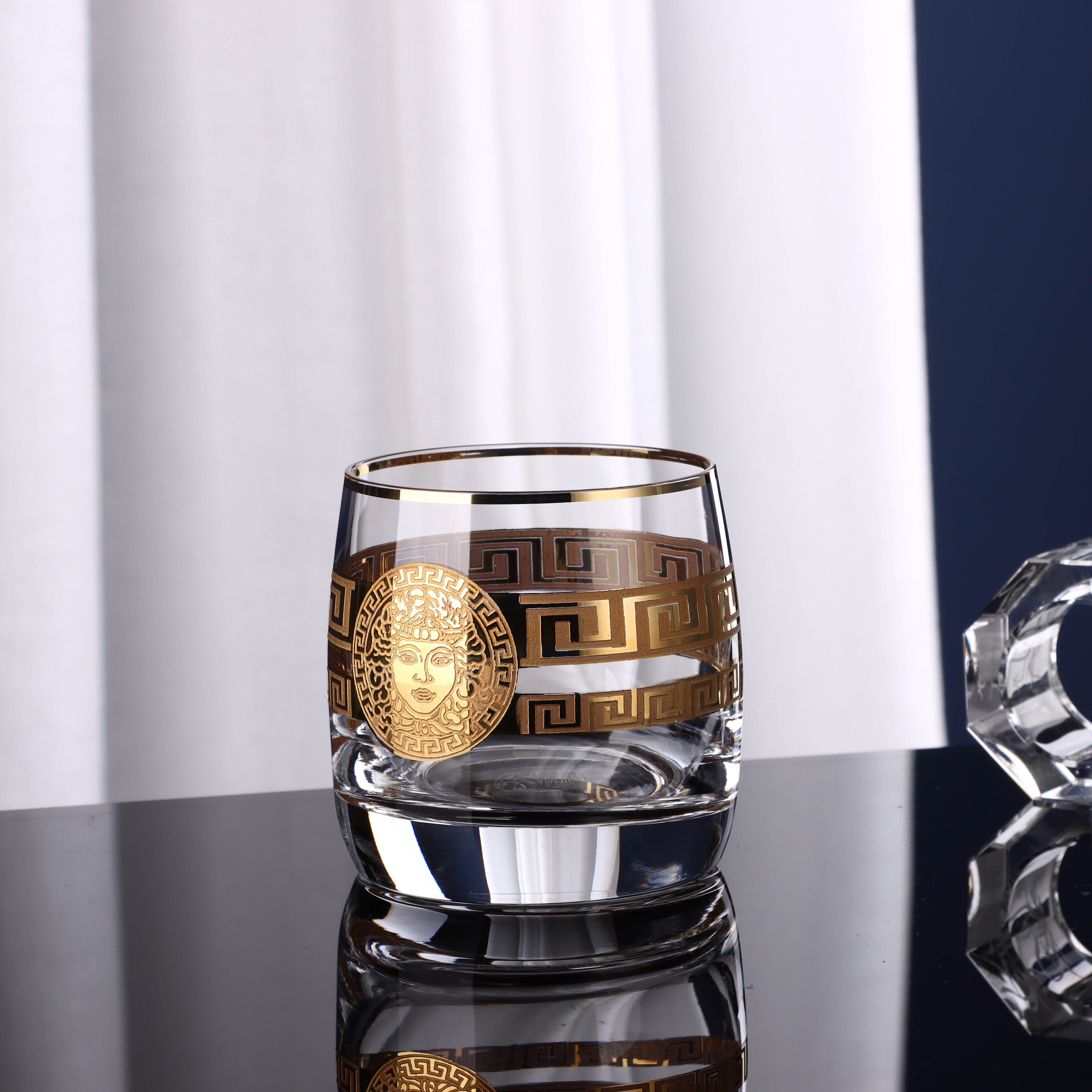 Promotional Gift Bohemian Crystal Clear Custom Whiskey Glass Tumbler Hotel Restaurant Water Glasses Old Fashioned Glass