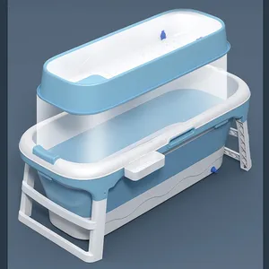 Largest Adult Folding Bathtub 1580 Mm Plastic Portable Bathtubs Hot Selling Folding Foldable Bathtub For Baby Adult