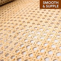 Vente en gros Rouleau de rotin Sangle naturelle Décoration de meuble Sangle en rotin naturel 1.5 pieds Sangle de canne en rotin à maille ouverte