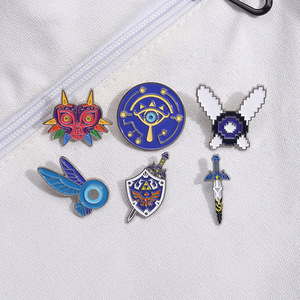 En gros : Pins en métal anime, pins de revers à motifs anime populaires, pins en métal émail souple souvenirs Zel <span class=keywords><strong>Da</strong></span> Legends Movie, promotion - Product Image 4