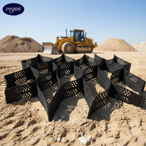 แผ่นจีโอเซลล์ HDPE ทนทาน น้ำหนักเบา เป็นมิตรกับสิ่งแวดล้อม หนา 1.5 มม. ดีไซน์แบบ 3 มิติ รับประกัน 5 ปี สำหรับกำแพงกันดินและลานจอดรถ - Product Image 3