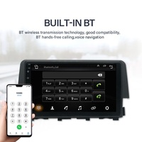 Lecteur DVD de voiture Android Jiawell, GPS, audio vidéo, radio Android, musique FM, lien téléphonique, Wifi, BT, navigation pour Honda Civic 2016-2019