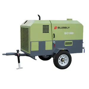 High cost performance ratio useful 41kw diesel engine portable 185cfm air compressor mining for Africa