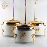 2025 Design Original chauffe-aliments conteneur chauffage par le bas luxe hôtel Restaurant utilisation famille rassemblement ensemble 6L Hot Pot ensembles