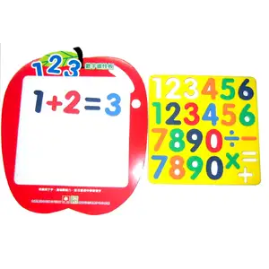 顶级磁性EVA泡沫字母数字冰箱磁铁和磁板，儿童磁性字母和数字