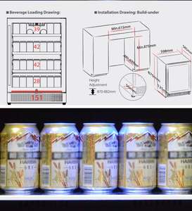 Refroidisseur classique à bière simple sur mesure, 54 <span class=keywords><strong>bouteilles</strong></span>, pour <span class=keywords><strong>vin</strong></span>, 120 canette - Product Image 3