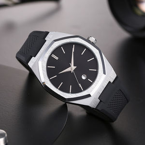 Reloj de cuarzo con esfera de 42mm para <span class=keywords><strong>hombre</strong></span> al por mayor, cómoda caja octogonal con correa de silicona y fecha, diseño elegante - Product Image 2