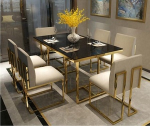 Hot Selling Modern Gold Metal Stainless Steel <strong>Velvet</strong> Upholstered <strong>Dining</strong> <strong>Chair</strong> Hotel - Product Image 6