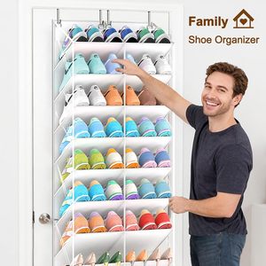 Over The Door <b>Shoe</b> Organizer 40 Pockets Hanging <b>Storage</b> Rack For Closet <b>Shoes</b> Organizer With Clear Pockets 10 Tier - Product Image 4