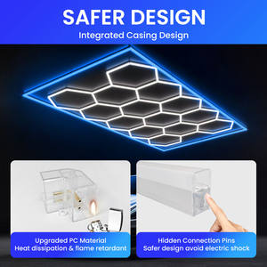 Lumière hexagonale LED 220V 110V AC <span class=keywords><strong>Power</strong></span> Detailing Light pour atelier bureau salle de sport hôtel - Product Image 2