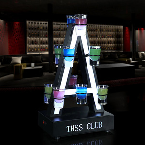 Thss Club LED Shot Glass <b>Rack</b> A Frame Illuminated Cup Holder Party Bar KTV Nightclub <b>Drink</b> Stand - Product Image 2