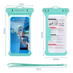 한국 뜨거운 판매 친환경 방수 전화 케이스 가방 수영 IPX8 방수 핸드폰 파우치