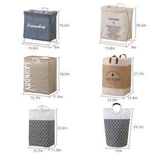 Cestas de lavandería múltiples Cesto de lavandería para el hogar Cestas de lavandería plegables <span class=keywords><strong>Ropa</strong></span> sucia con marco de acero - Product Image 2