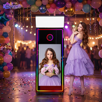 Nouvelle machine de photomaton miroir 65 pouces avec écran tactile 43 pouces, photomaton portable à écran tactile, miroir magique, cadre LED, kiosque