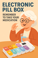 Boîte à pilules intelligente Joy pour les aidants seniors |   Organisateur hebdomadaire avec alarme et rappel de médicaments, compatible 4G LTE, pour les soins aux personnes âgées