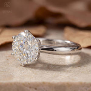 แหวนเพชร CVD แบบกำหนดเองสำหรับงานหมั้น ได้รับการรับรองจาก IGI เพชรสร้างในห้องปฏิบัติการ แหวนเงินแท้ 925 ประดับเพชรเม็ดเดี่ยวสำหรับผู้หญิง เครื่องประดับชั้นดี - Product Image 2