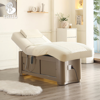 Table de soin électrique SHILU avec massage intégré, réglable, pour salon de beauté, spa et soins de la peau
