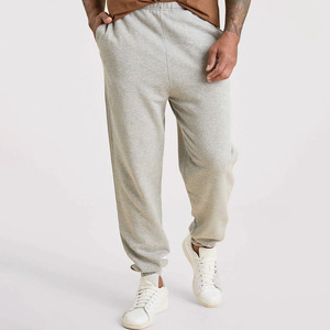 Wholesale High Quality Plain Dyed Cotton Fleece Mid Breathable Men's High Street Sweatpants Fashionable Durable Stylish - Product Image 2
