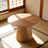 Table à manger télescopique multifonctionnelle, table ronde en bois extensible jusqu'à 2 mètres pour 10 personnes