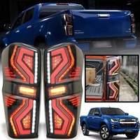 Paire de feux arrière dynamiques Full LED - Compatible Isuzu D-Max / DMAX (2020-2026) Verre fumé avec clignotants séquentiels