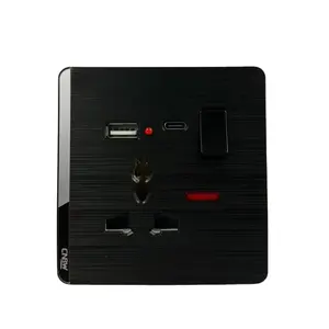 Irap di alta qualità per la casa britannica b Standard PC 13A interruttore universale presa con USB TYPE-C popolare in Medio Oriente