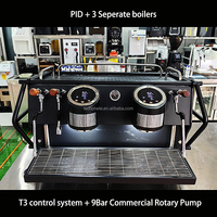 Zilong Cafetière Professionnelle Haut de Gamme PID 3 Chaudières Séparées Double Groupe Machine à Café pour RV Électrique